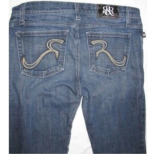Rock & Republic Women Stella Straight Leg Jeans Size 28 DSTB STL3850 Blue